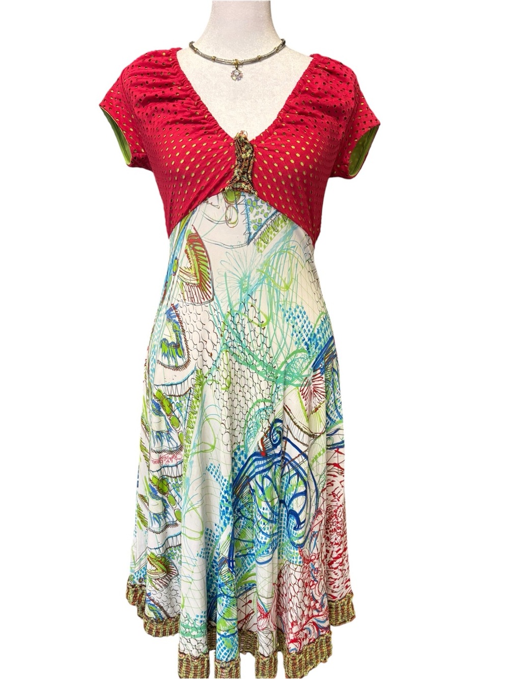 Save the Queen! Boho Mixed Print Dress 🌺 - Picture 2 of 10